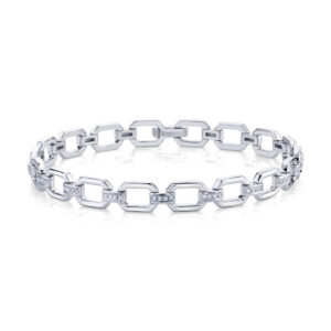 SOLID GOLD SQUARE LINK BRACELET