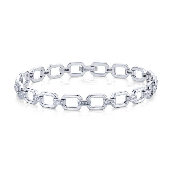 SOLID GOLD SQUARE LINK BRACELET