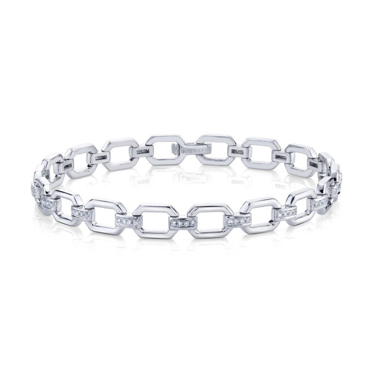SOLID GOLD SQUARE LINK BRACELET