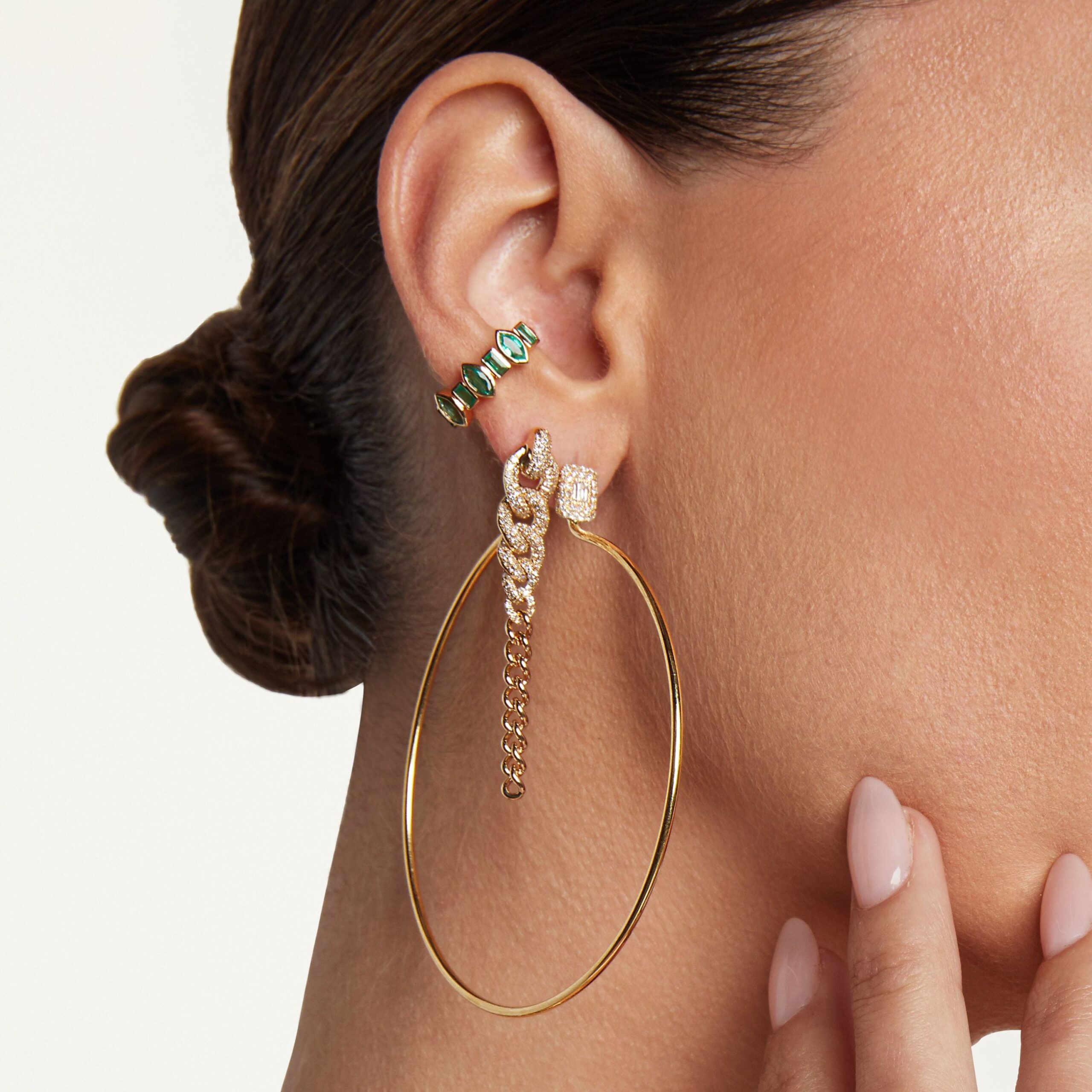 DIAMOND GRADUAL DROP EARRINGS - Image 2