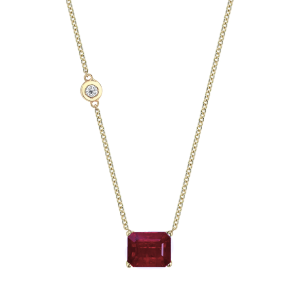 RUBY SOLITAIRE NECKLACE