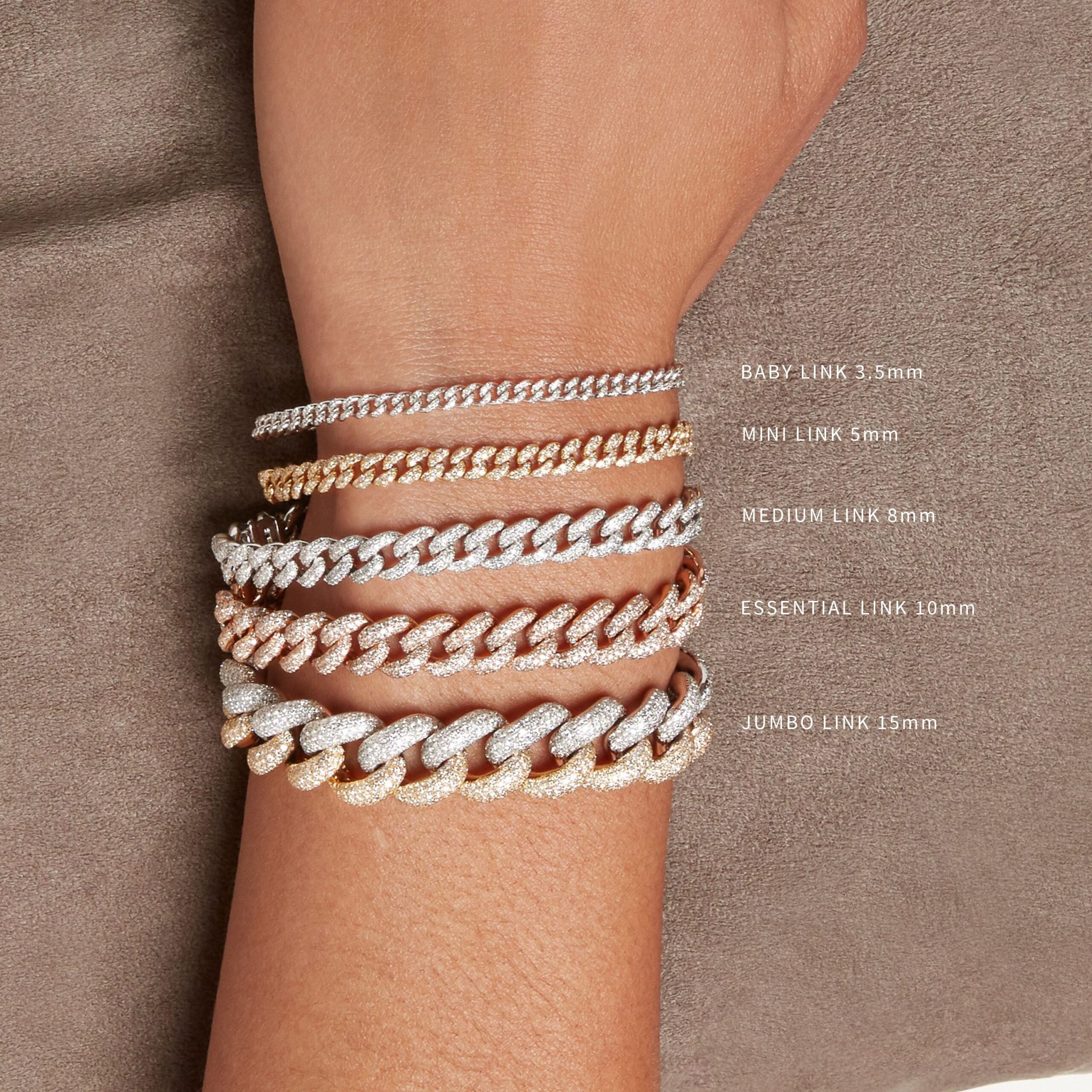 DIAMOND PAVE MEDIUM LINK BRACELET - Image 6