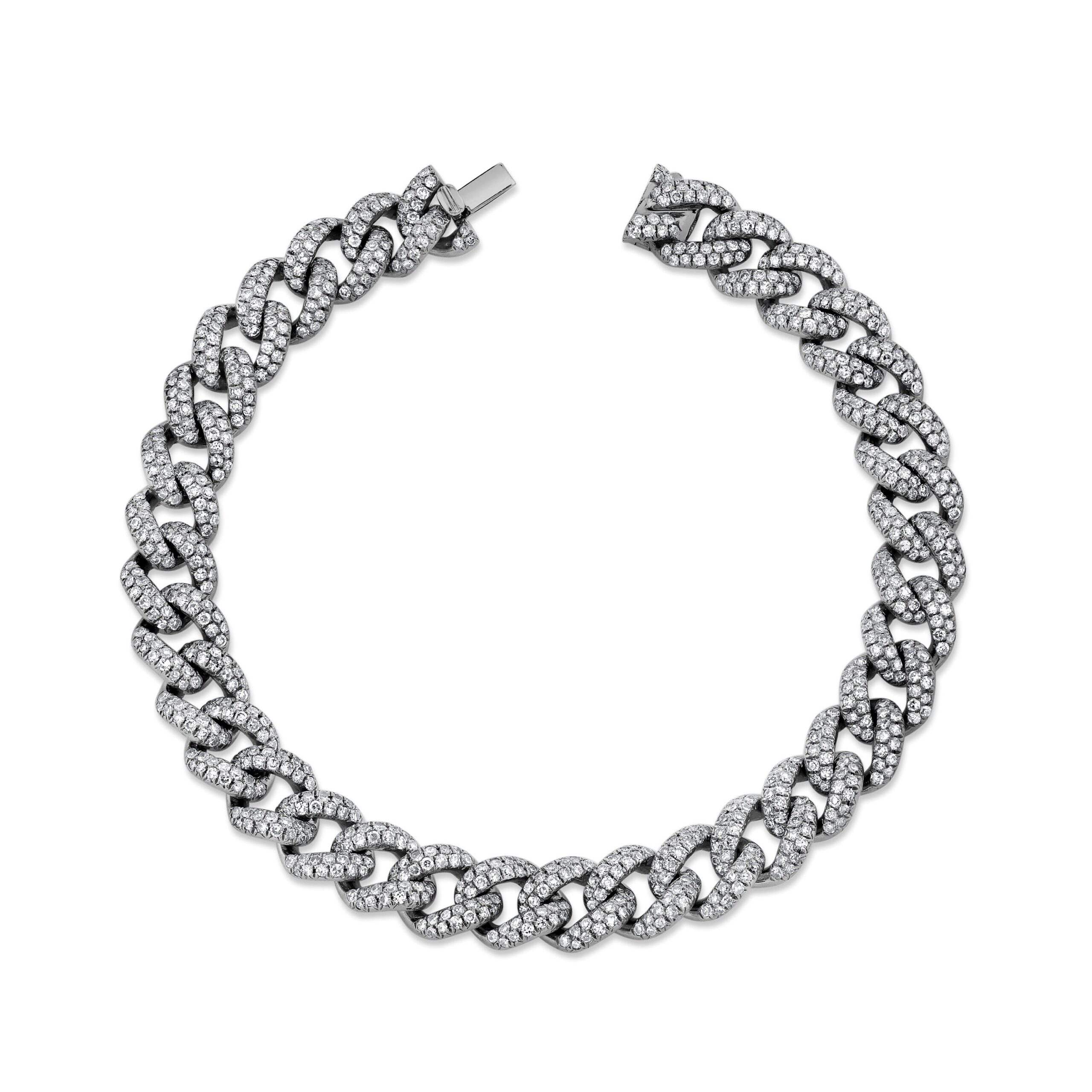 DIAMOND PAVE MEDIUM LINK BRACELET - Image 5