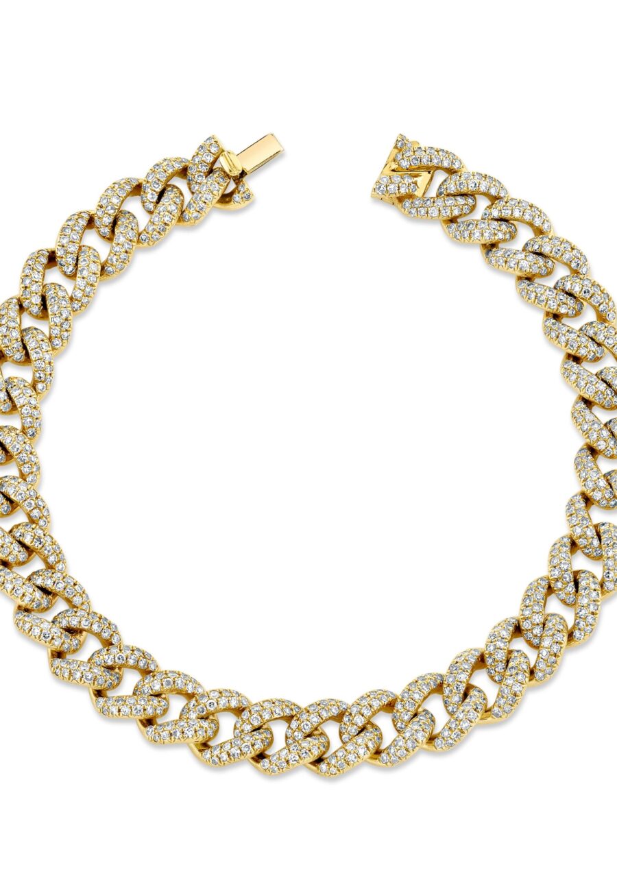 DIAMOND PAVE MEDIUM LINK BRACELET