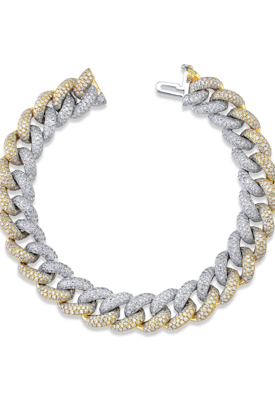 DIAMOND PAVE TWO-TONE ESSENTIAL LINK BRACELET