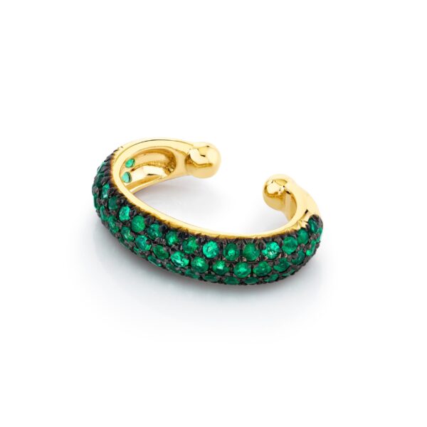 EMERALD JUMBO EAR CUFF