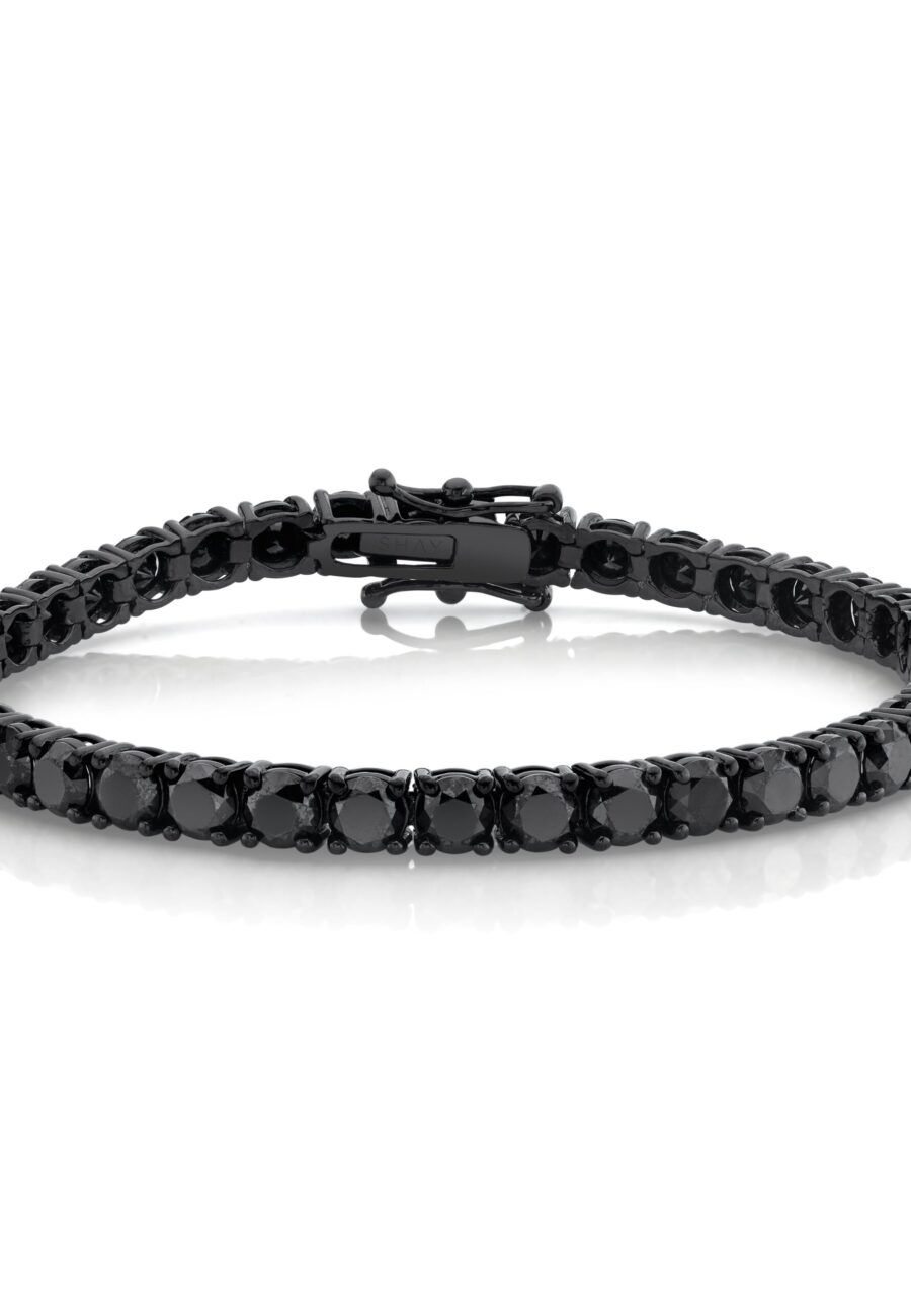 MEN'S BLACK DIAMOND TENNIS BRACELET