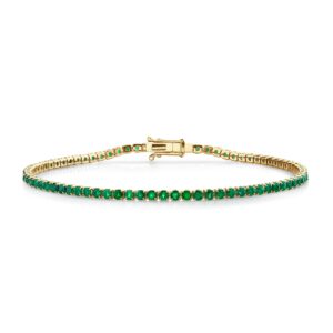 MEN'S EMERALD THREAD BRACELET