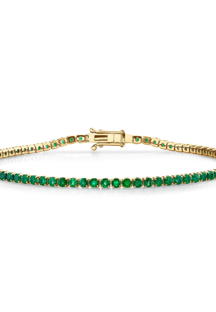 MEN'S EMERALD THREAD BRACELET