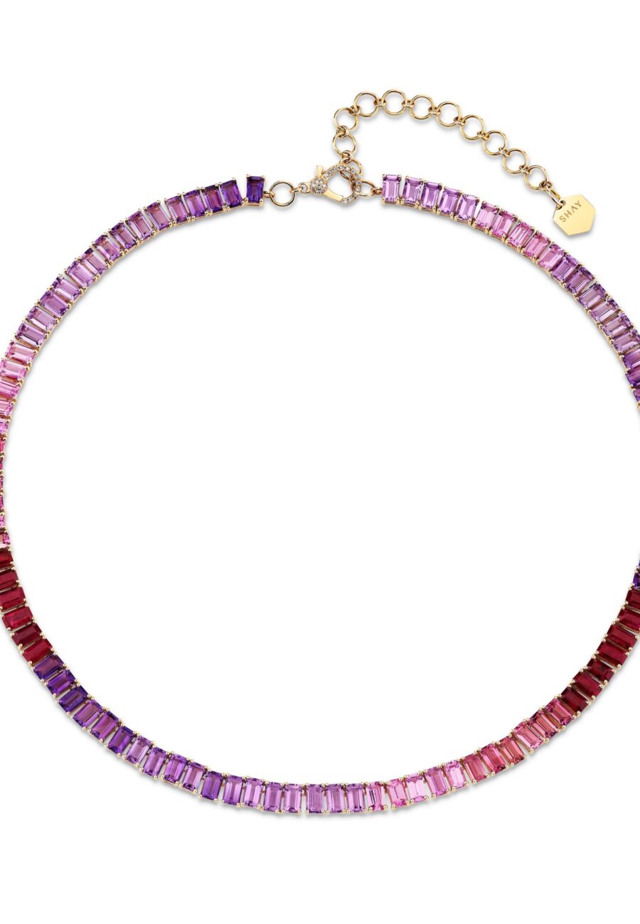 PINK SAPPHIRE OMBRE ETERNITY NECKLACE