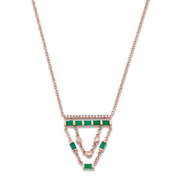 EMERALD & DIAMOND CASCADE NECKLACE