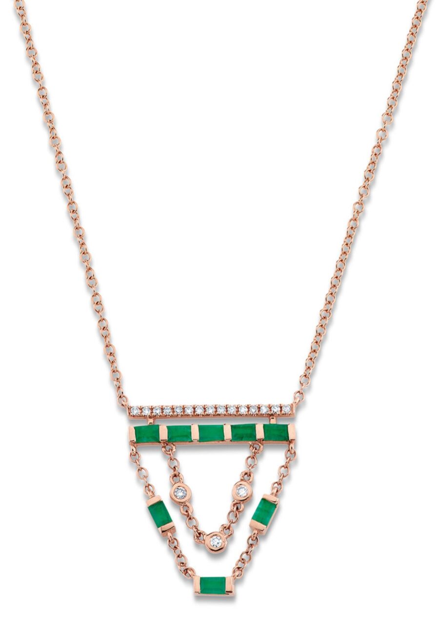 EMERALD & DIAMOND CASCADE NECKLACE