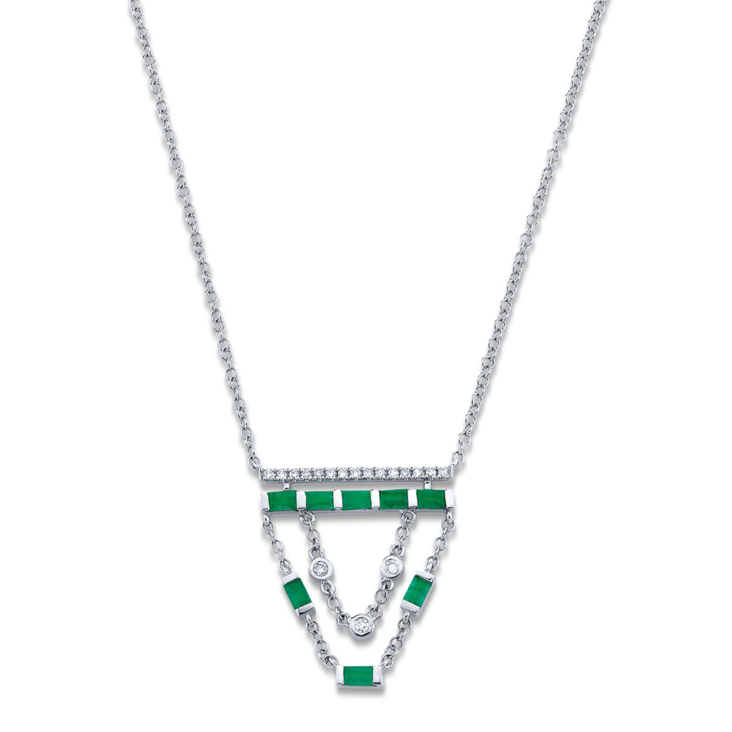 EMERALD & DIAMOND CASCADE NECKLACE - Image 6
